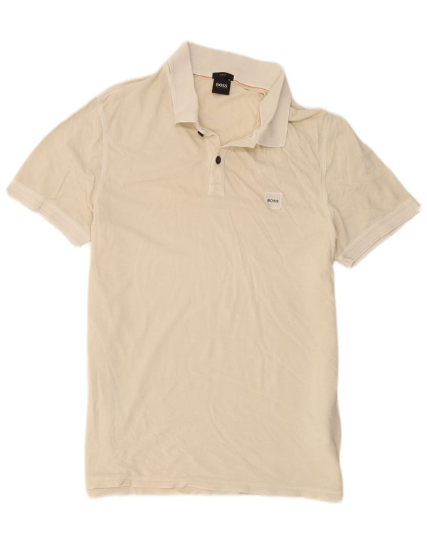 Hugo Boss Herren Slim Fit Poloshirt XL Beige Baumwolle