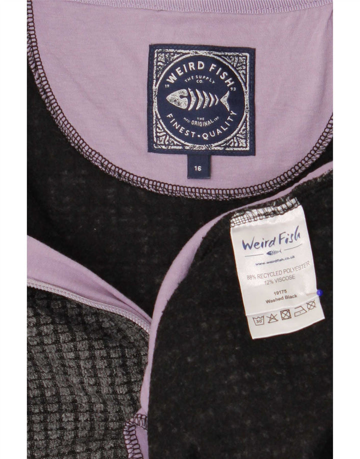 Weird Fish Damen Fleecejacke UK 16 Large Grau Polyester