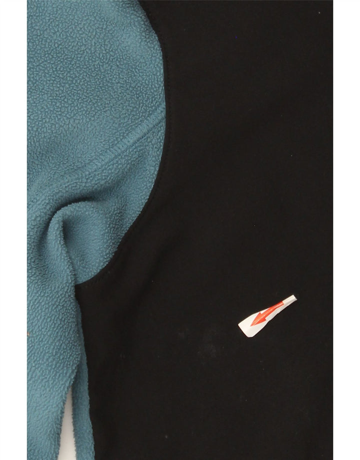 The North Face Herren-Fleecepullover mit Reißverschluss am Hals, kleines blaues Farbblock-Polyester
