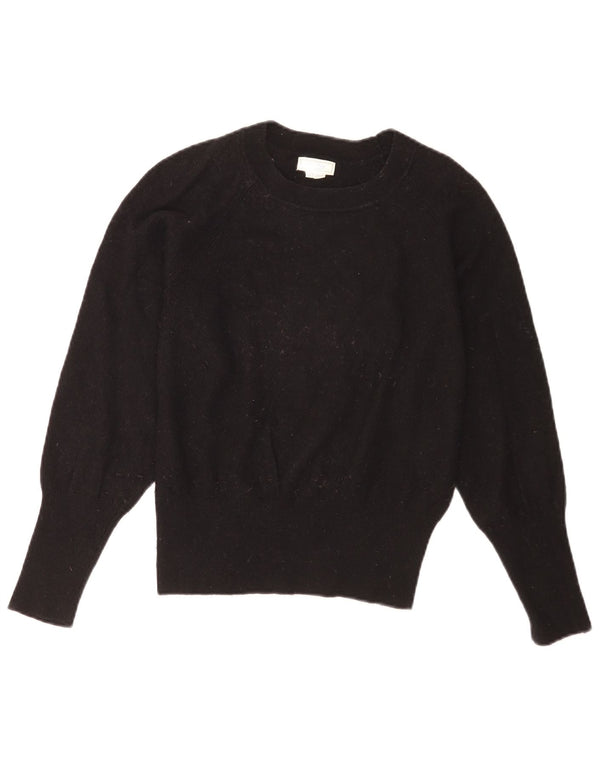Fat Face Damen-Pullover mit bauchfreiem U-Boot-Ausschnitt, Gr. 8, Größe S, schwarze Viskose