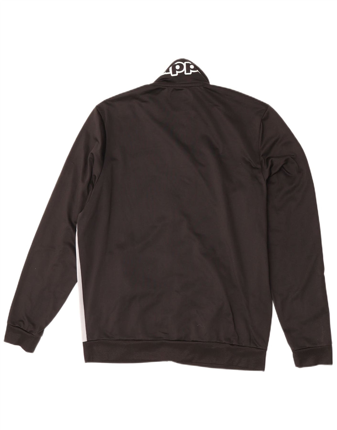 Kappa Herren-Trainingsanzugoberteil mit Grafik, groß, schwarzes Farbblock-Polyester