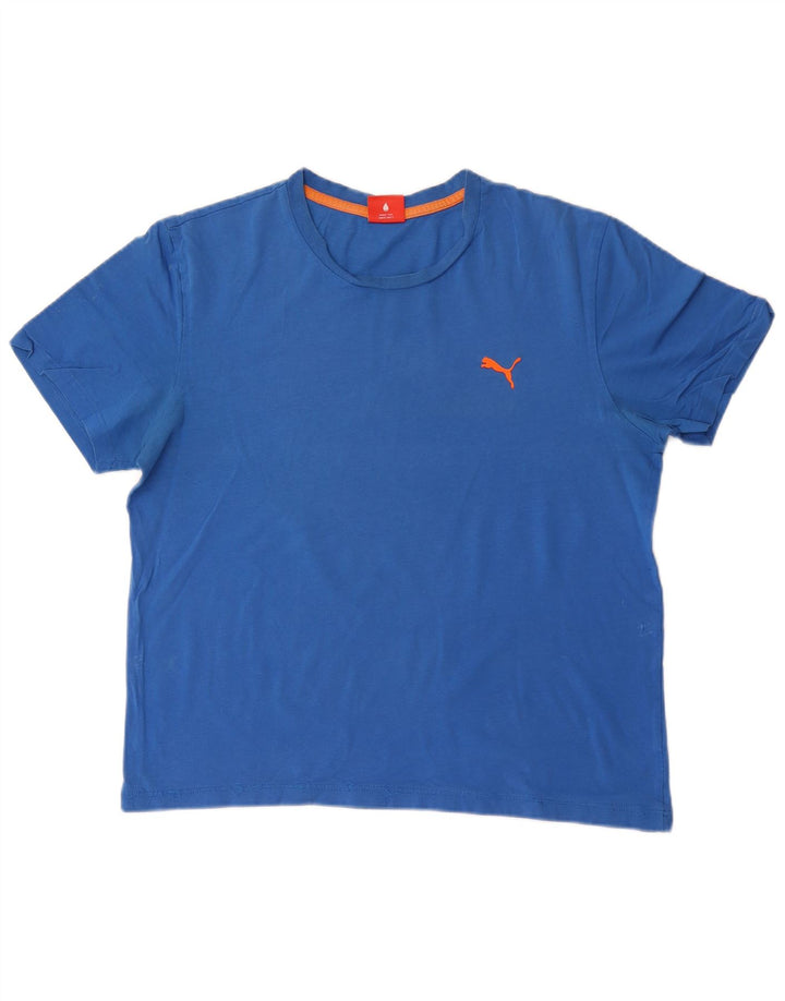 Puma Herren T-Shirt Top Large Blau