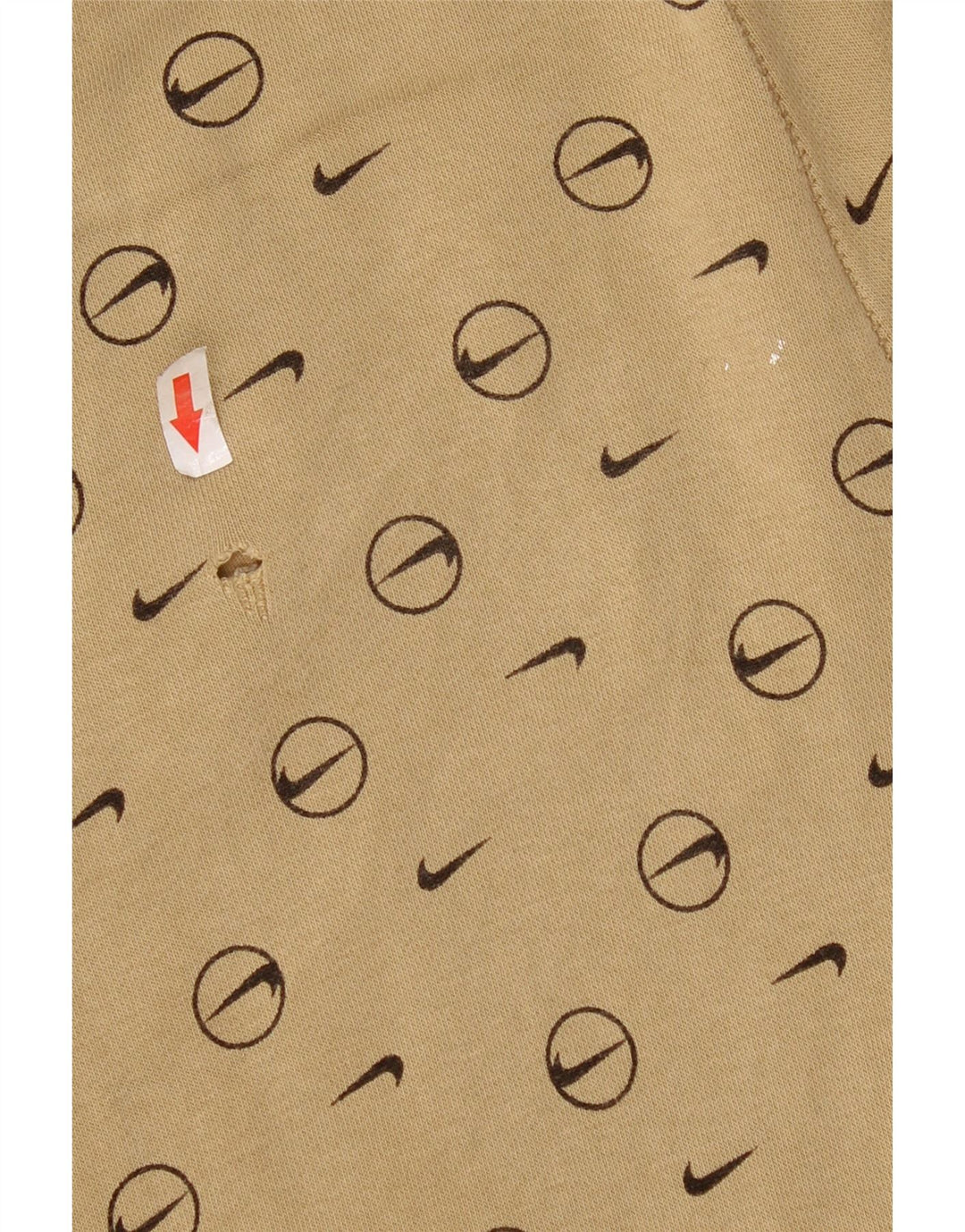 Nike Herren-Trainingsanzughose mit Grafik, Größe S, beige, geometrisch