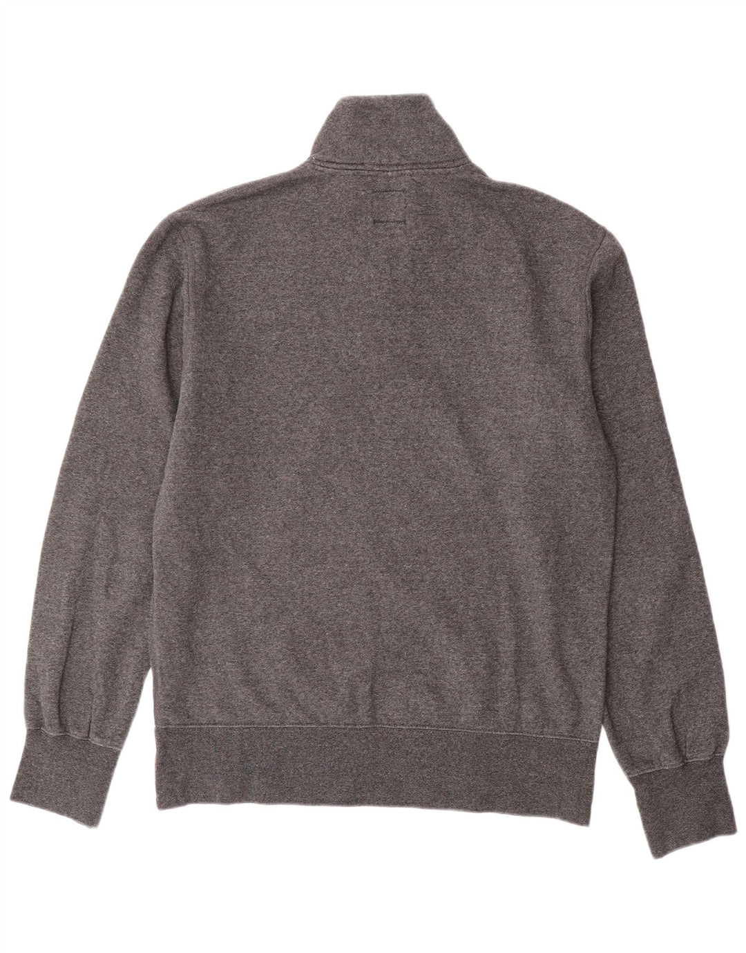 Champion Herren-Sweatshirt mit Reißverschluss am Hals, groß, aus grauer Baumwolle