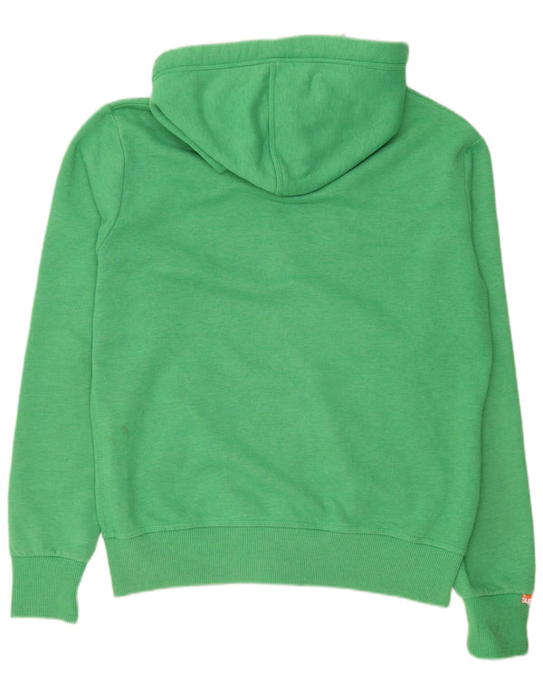 Superdry Mens Zip Hoodie Sweater XL Green Cotton