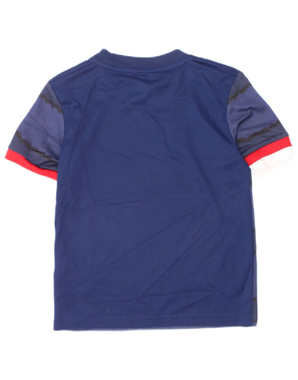 Adidas Jungen Aeroready T-Shirt Top 5-6 Jahre Marineblau gestreift Polyester