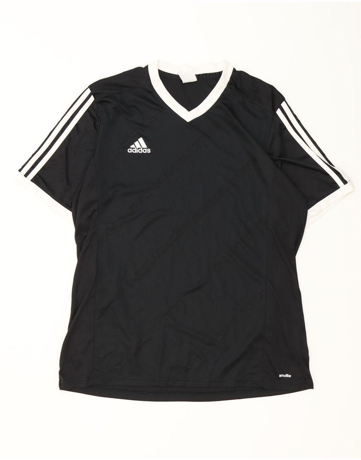 Adidas Herren Climalite T-Shirt Top XL Schwarz Polyester