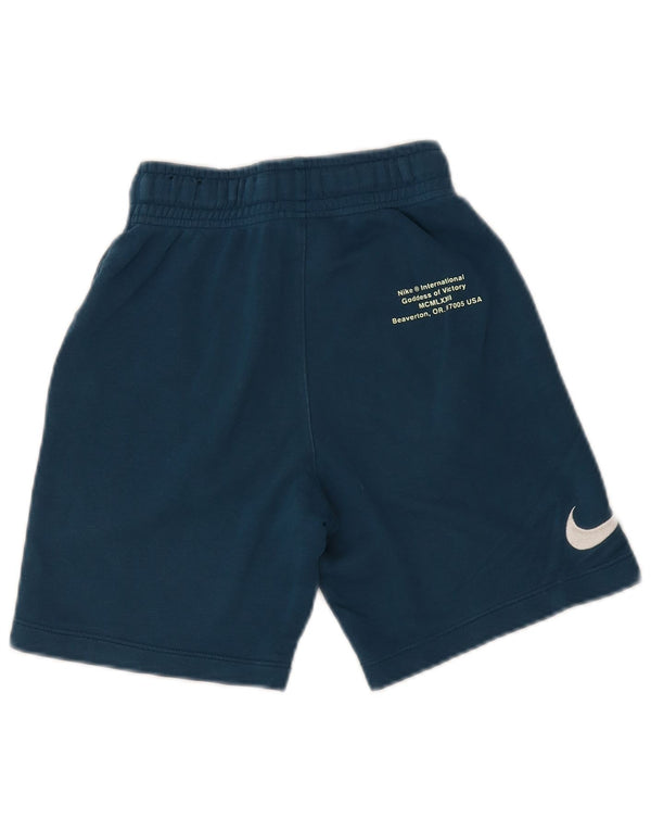 NIKE Grafik-Sportshorts für Jungen, 8–9 Jahre, Größe S, blaue Baumwolle