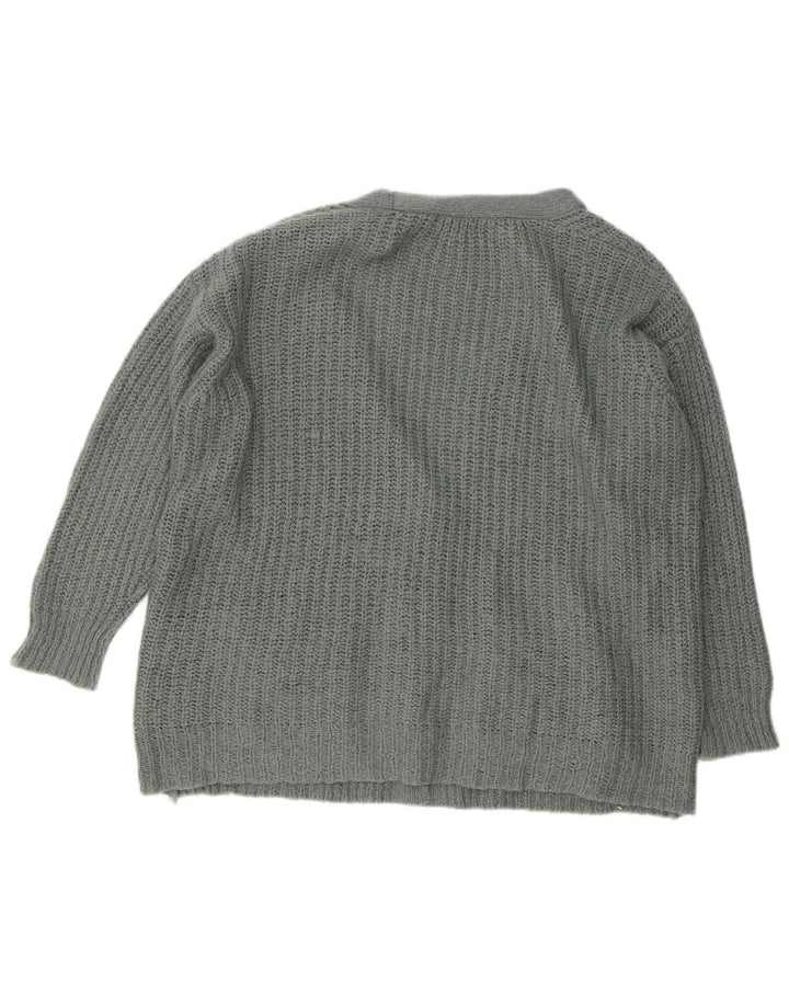 Zara Damen-Strickjacke in Übergröße, Gr. 14, Mittelgrau