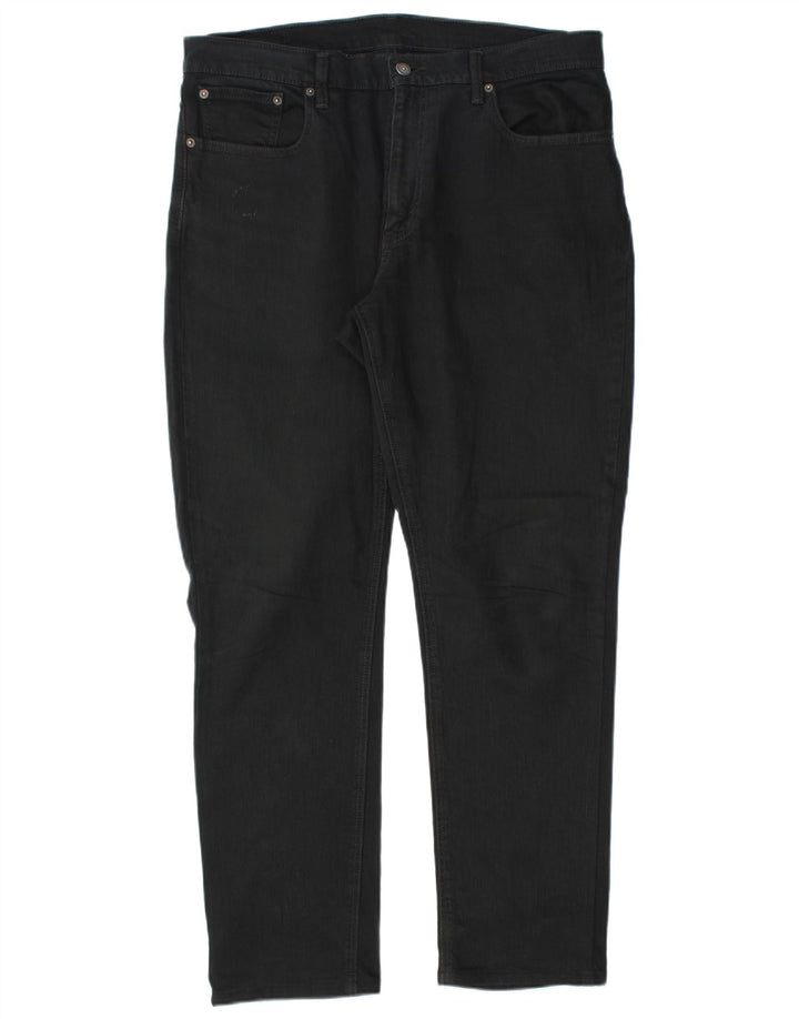 Levi's Herren Straight Jeans W34 L32 Schwarze Baumwolle