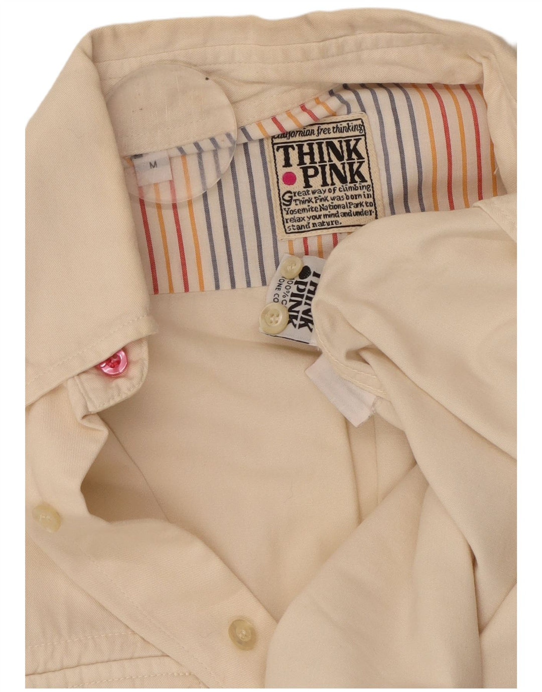 THINK PINK Herrenhemd aus Baumwolle in Mittelbeige