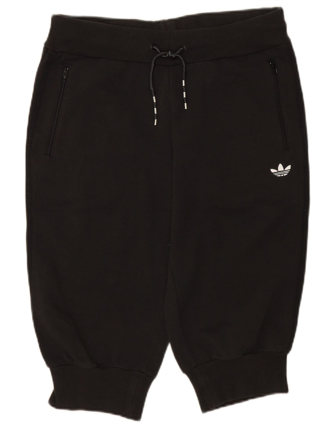 ADIDAS Damen Bermuda Sport Shorts EU 40 Mittelschwarze Baumwolle