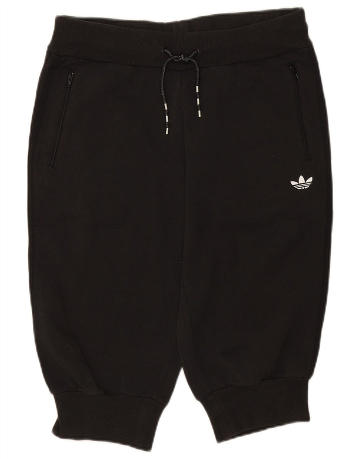 ADIDAS Damen Bermuda Sport Shorts EU 40 Mittelschwarze Baumwolle