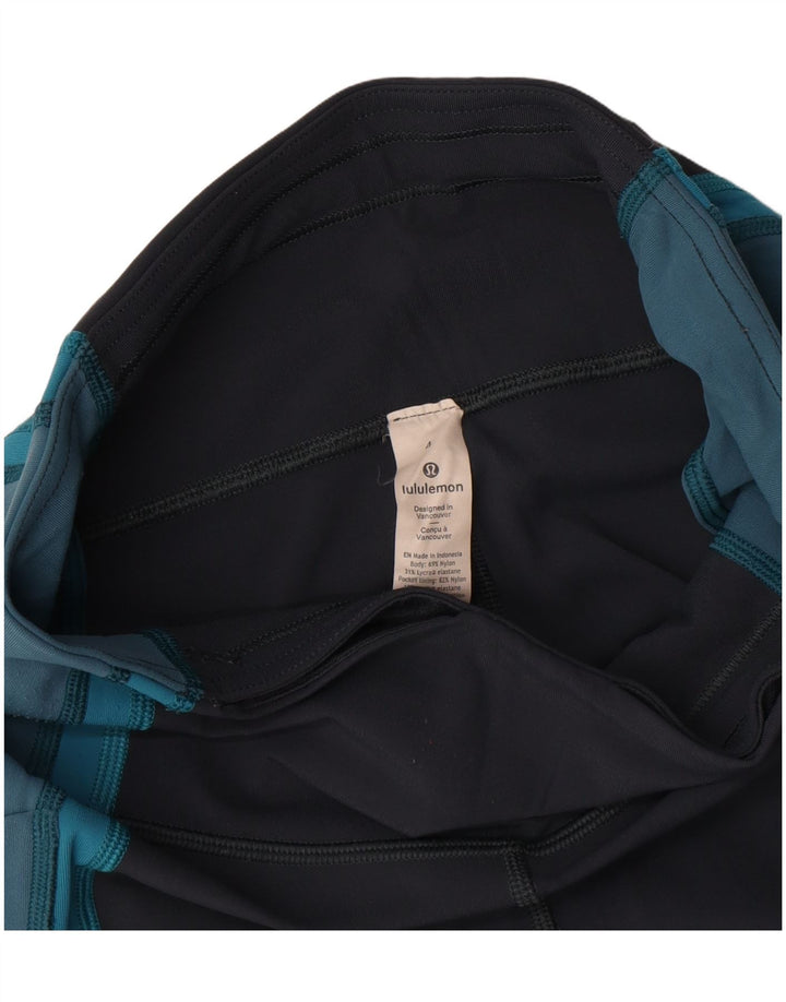 Lululemon Damen Leggings US 4 Small Blaues Colourblock-Nylon
