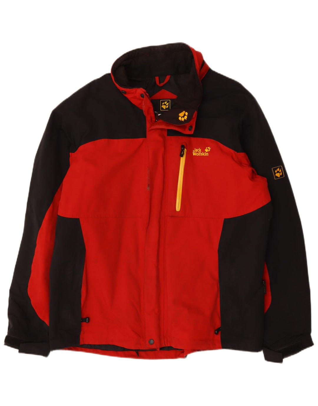 Jack Wolfskin Herren Windjacke UK 44 XL Rot Colourblock Polyamid