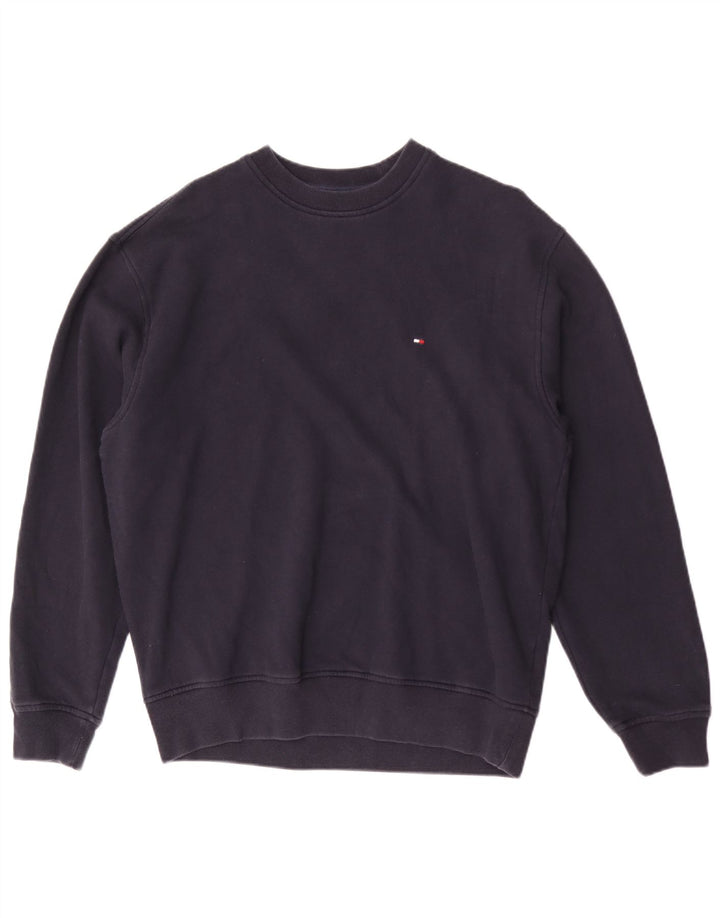 Tommy Hilfiger Herren-Sweatshirt, Pullover, klein, marineblau, Baumwolle