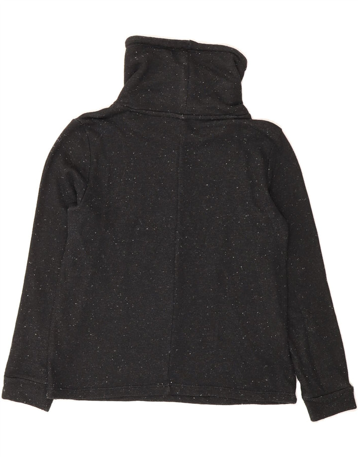 MARKS & SPENCER Womens Sweatshirt Jumper UK 10 Small Black Flecked Vintage Marks & Spencer and Second-Hand Marks & Spencer from Messina Hembry 