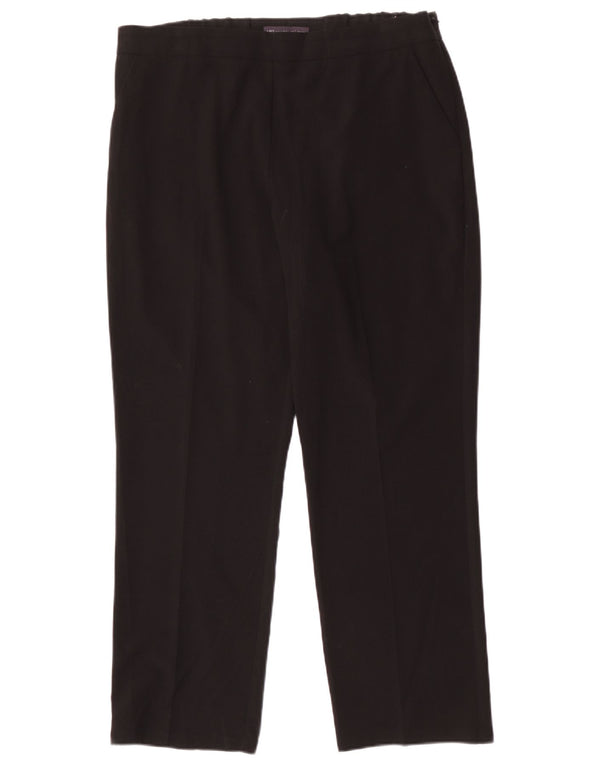 Marks & Spencer Damen Slim Anzughose UK 16 Large W34 L28 Schwarz