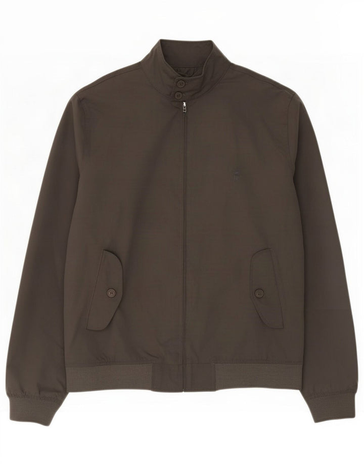 French Connection Herren Bomberjacke UK 40 Large Grau Polyester