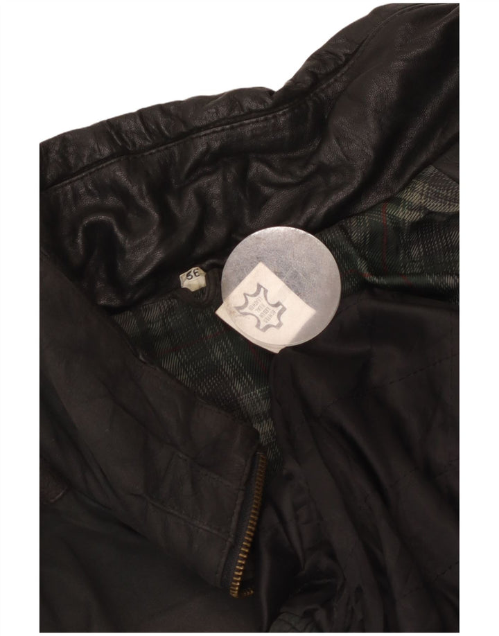 Vintage Herren Lederjacke EU 56 3XL Schwarzes Leder