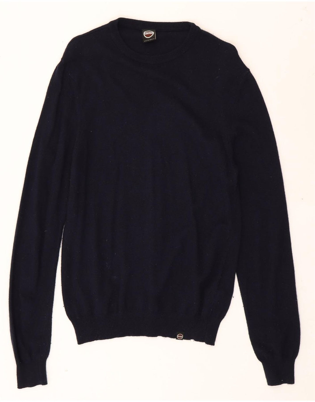 COLMAR Mens Originals Crew Neck Jumper Sweater Medium Navy Blue Polyamide Vintage Colmar and Second-Hand Colmar from Messina Hembry 