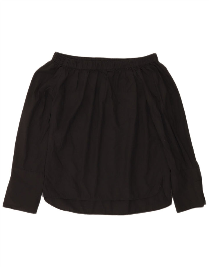 Zara Damen Übergroßes schulterfreies Top UK 6 XS Schwarz