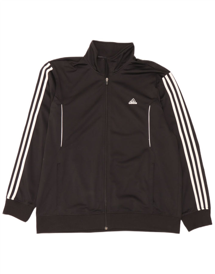 Adidas Herren Climalite Trainingsanzug Top Jacke XL Schwarz Polyester