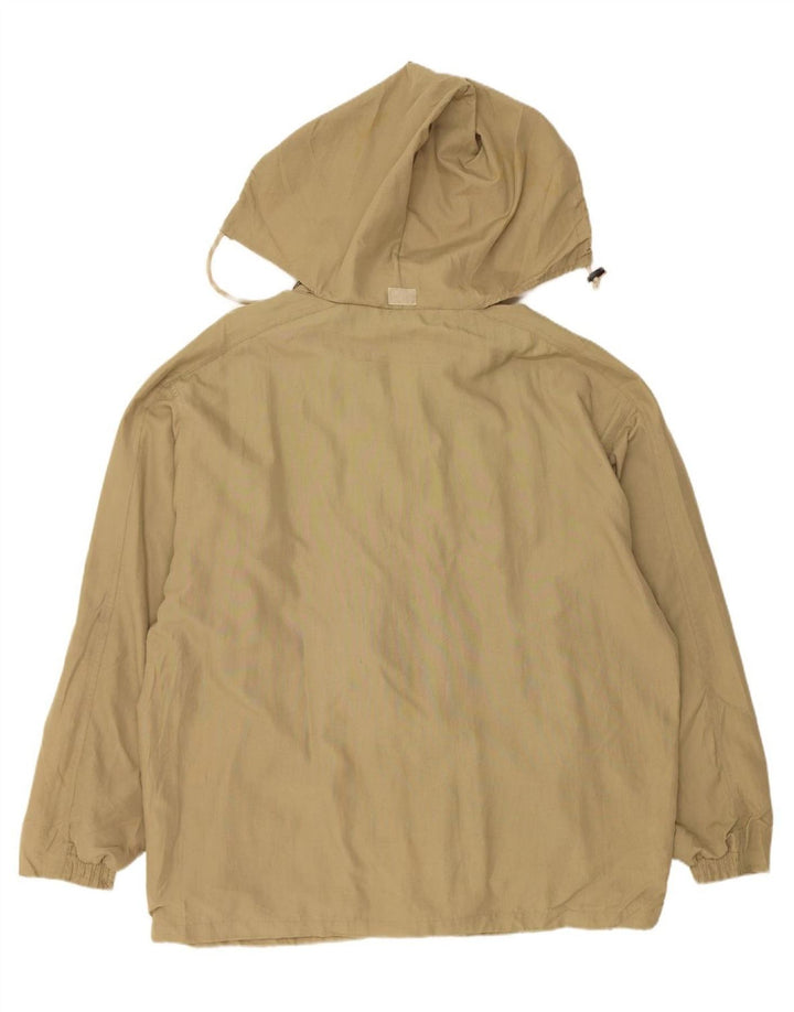 DIADORA Mens Hooded Rain Jacket UK 40 Large Khaki Polyamide