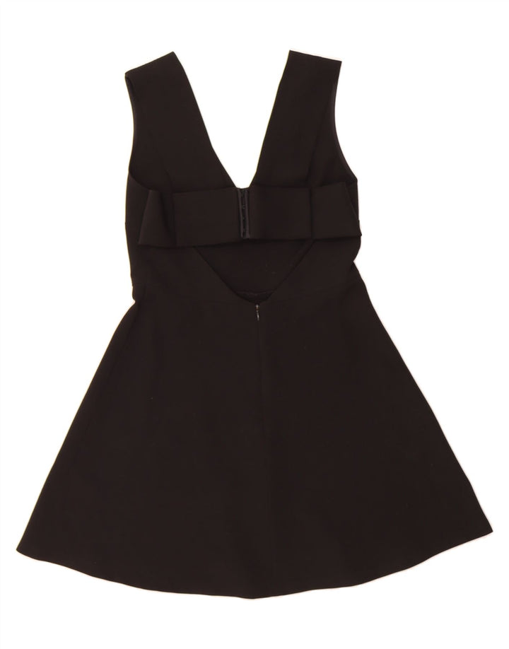 VINTAGE Womens Sleeveless A-Line Dress UK 14 Medium Black Vintage Vintage and Second-Hand Vintage from Messina Hembry 