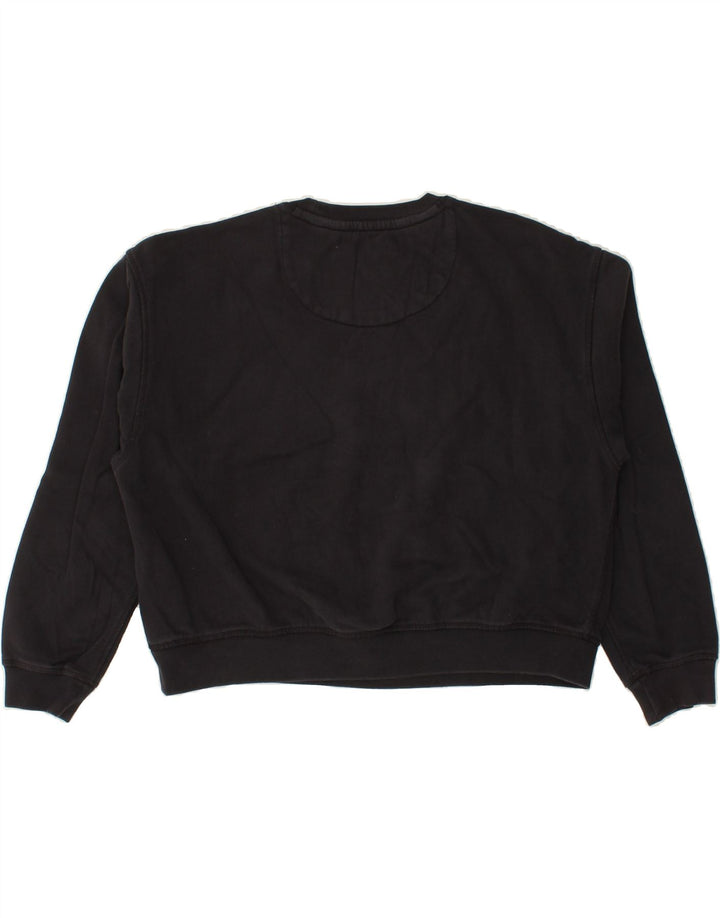 JACK WILLS Womens Oversized Graphic Sweatshirt Jumper UK 14 Large Black Vintage Jack Wills and Second-Hand Jack Wills from Messina Hembry 