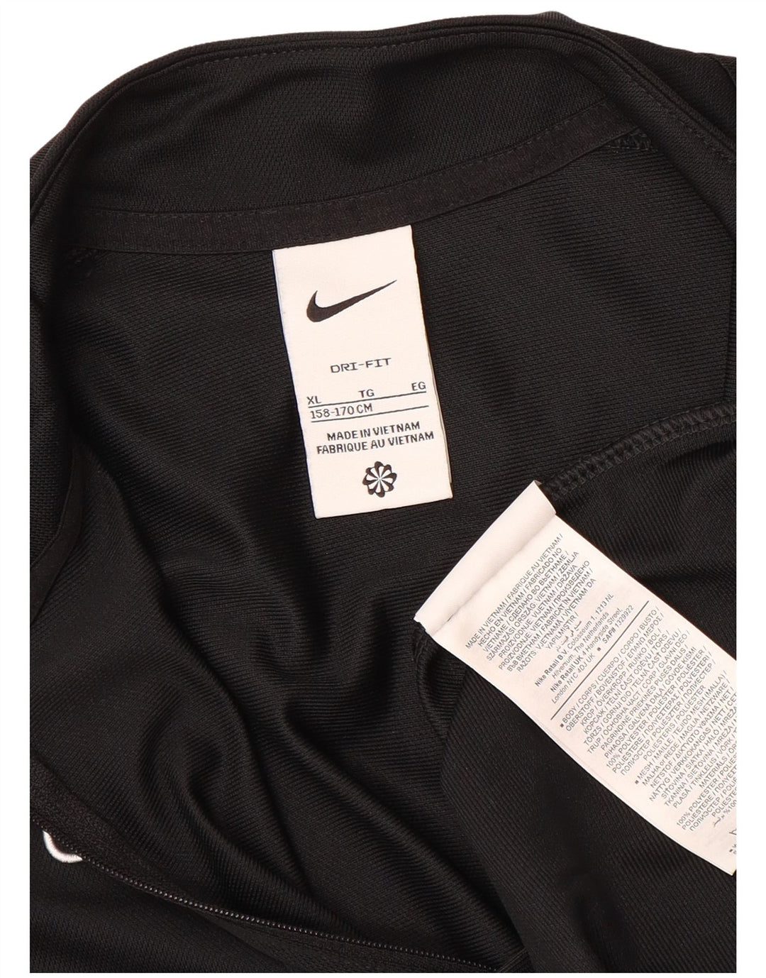 Nike Jungen Dri Fit Trainingsanzug Top Jacke 13–14 Jahre XL Schwarz Polyester