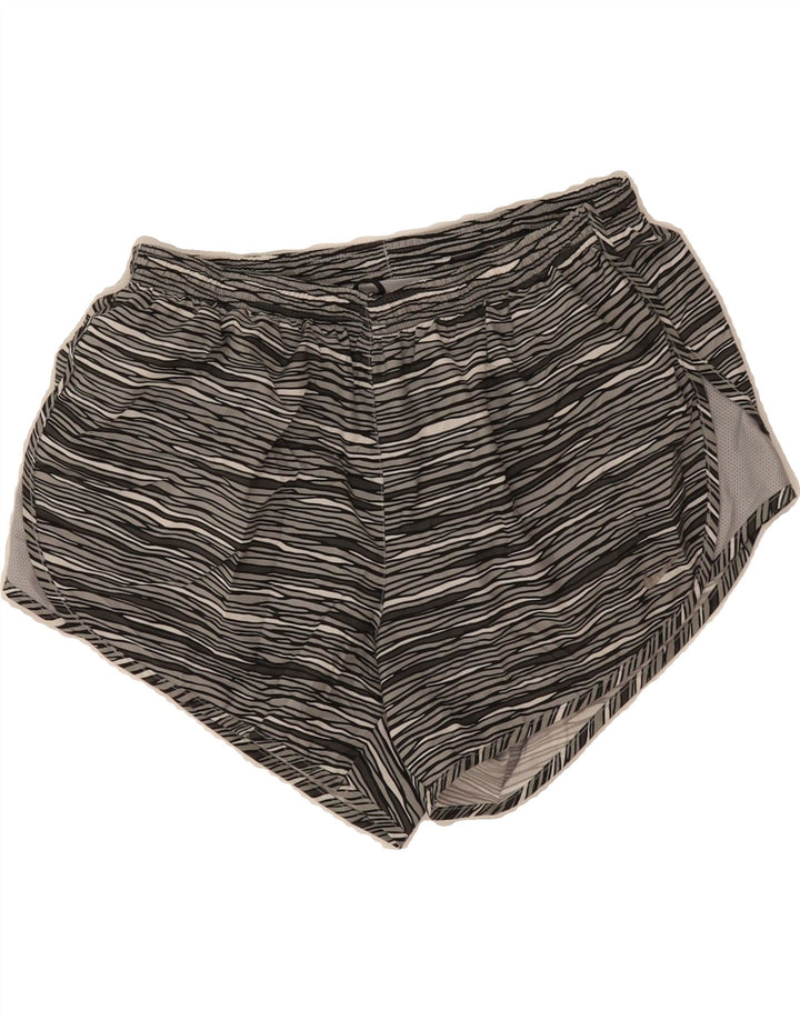 NIKE Womens Dri Fit Sport Shorts UK 12 Medium  Grey Animal Print Polyester Vintage Nike and Second-Hand Nike from Messina Hembry 