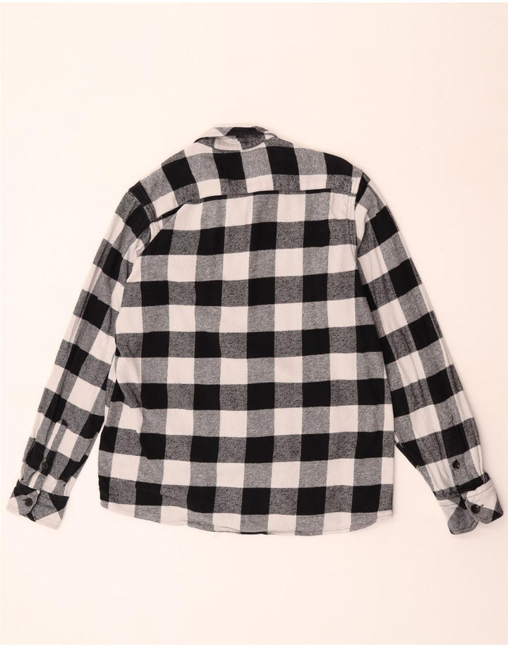 Dickies Herren-Flanellhemd, groß, schwarze Gingham-Baumwolle
