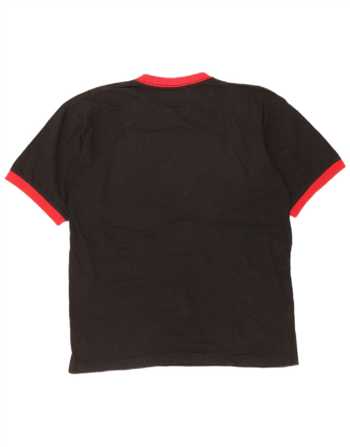 Fila Herren T-Shirt Top Small Schwarz Colourblock Baumwolle