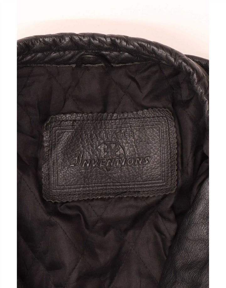 Vintage Herren Leder Bikerjacke UK 44 2XL Schwarz