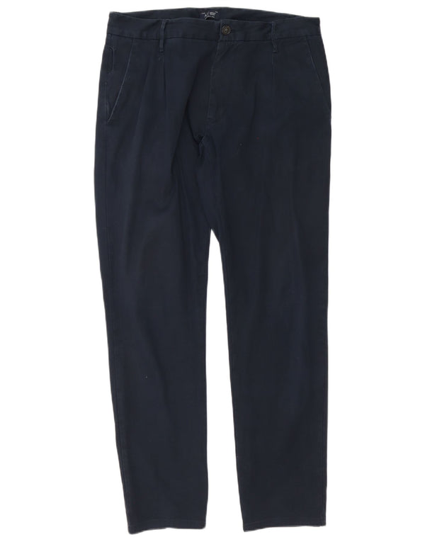 Armani Mens Pegged Chino Hose IT 48 Medium W32 L30 Marineblaue Baumwolle