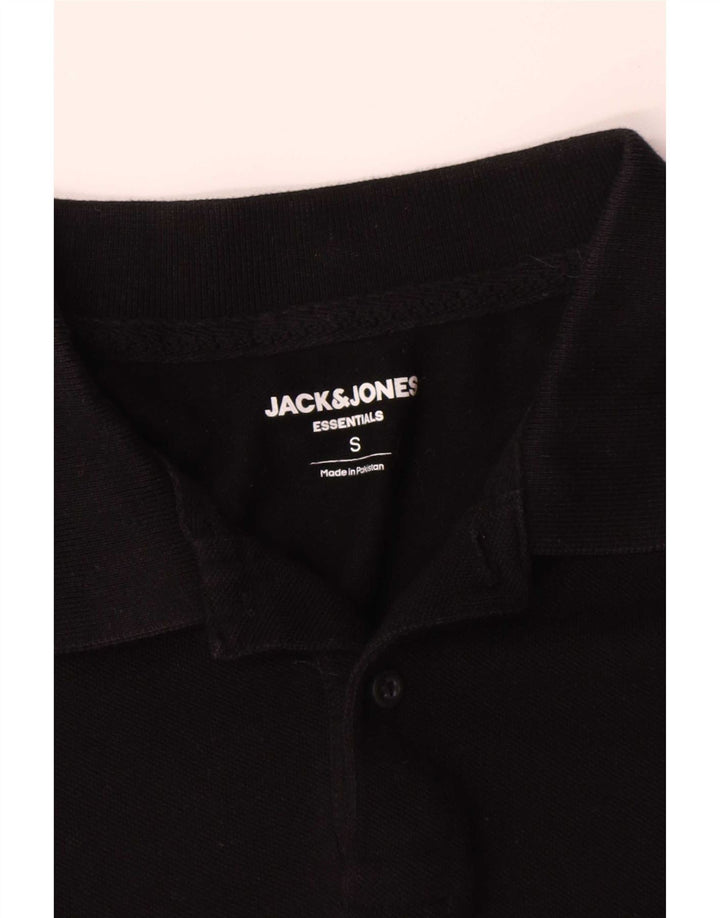Jack & Jones Herren-Poloshirt, Größe S, schwarze Baumwolle