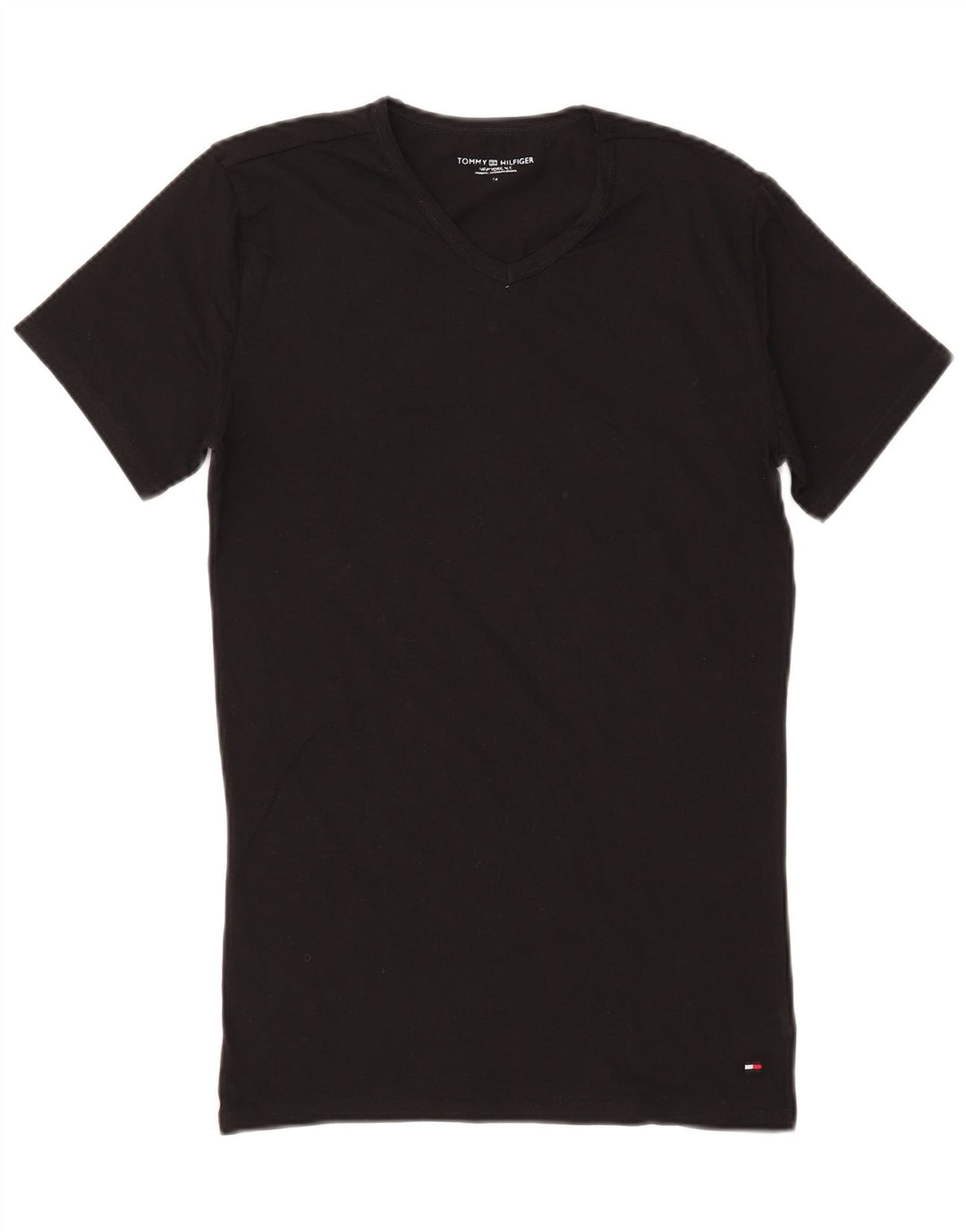 Tommy Hilfiger Herren T-Shirt Top Medium Schwarz Baumwolle