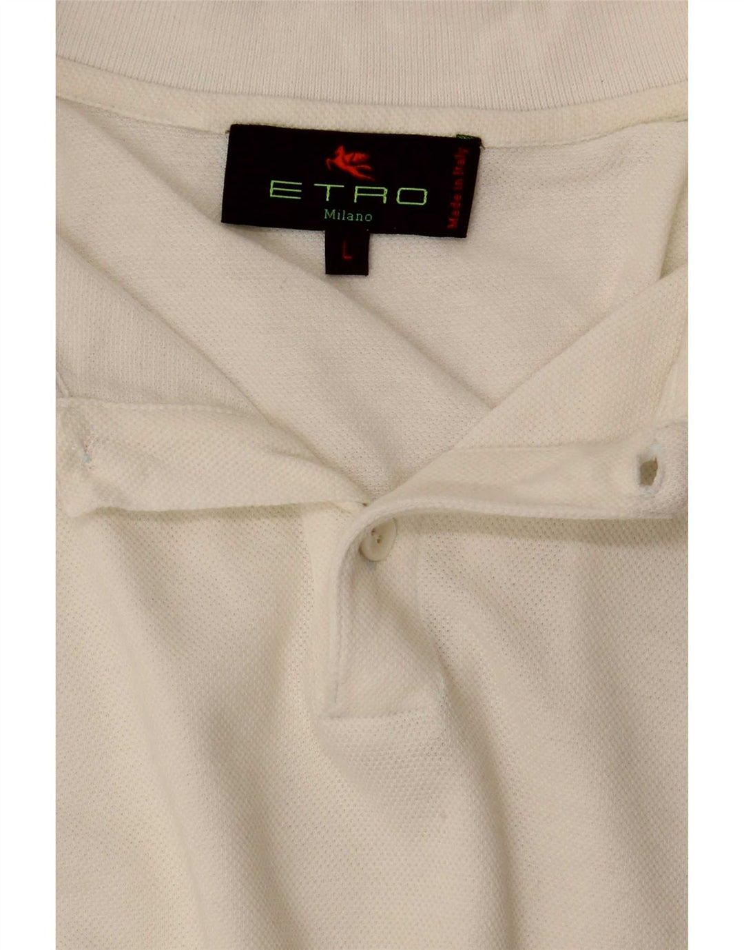 Etro Herren-Poloshirt, groß, Weiß
