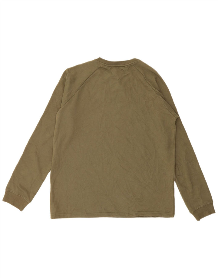 Tommy Hilfiger Herren Graphic Top Langarm XL Khaki Baumwolle