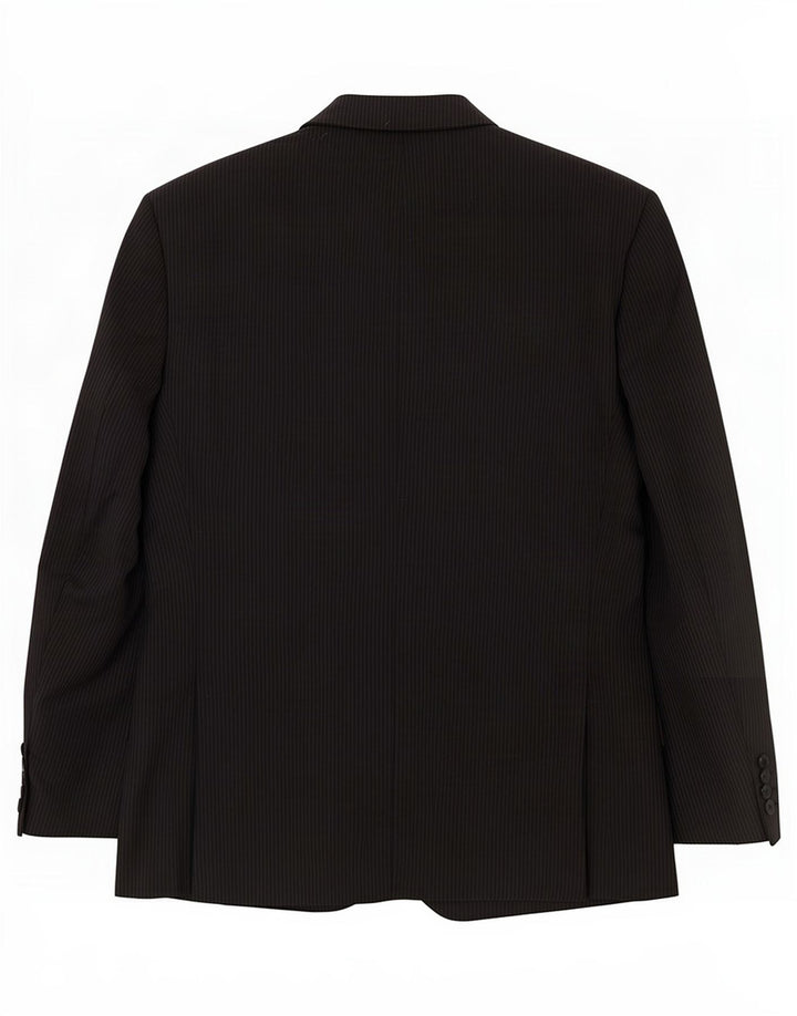 Marks & Spencer Herren-Blazer mit 2 Knöpfen, Gr. 38, Mittelschwarz, Nadelstreifen