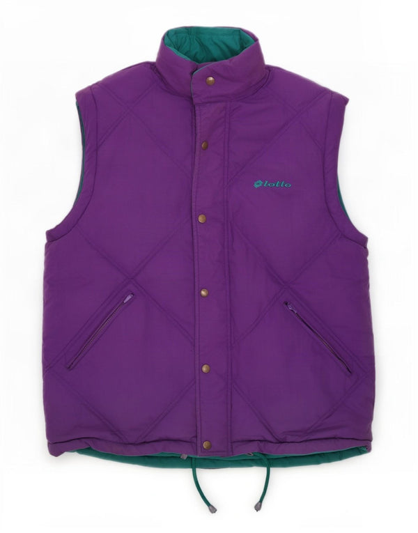Lotto Herren wendbare wattierte Weste UK 40 Large Lila Polyester