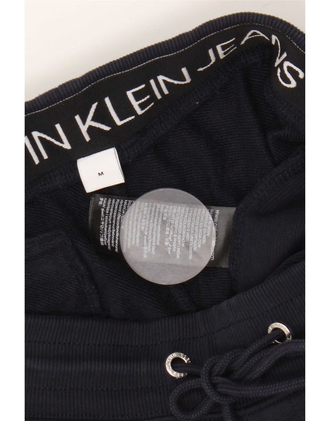Calvin Klein Herren-Trainingshose, Jogginghose, mittelmarineblaue Baumwolle