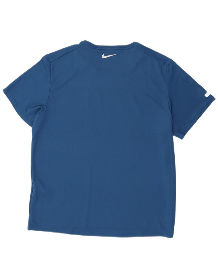 Nike Herren Dri Fit Graphic T-Shirt Top XL Blau Polyester