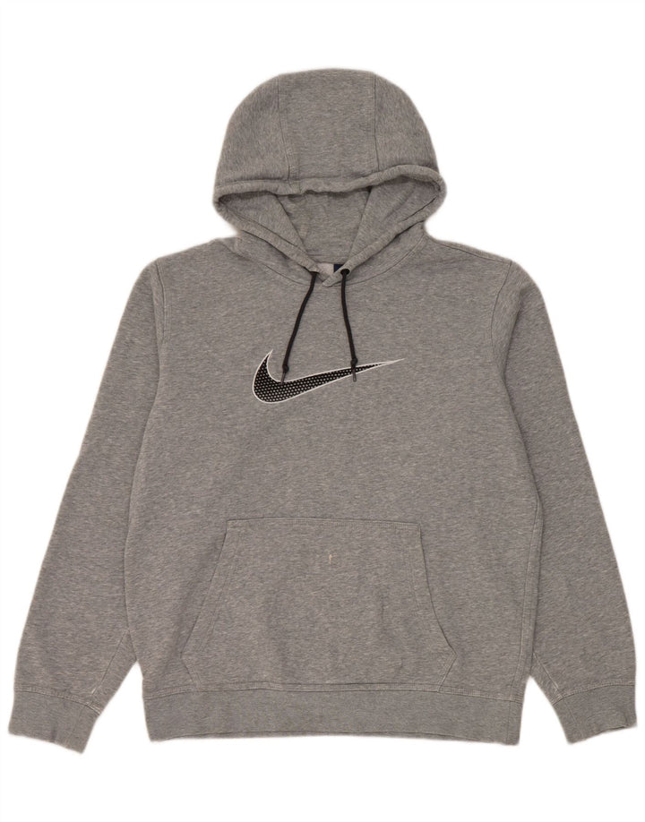 Nike Herren-Kapuzenpullover mit Grafik, mittelgraue Baumwolle