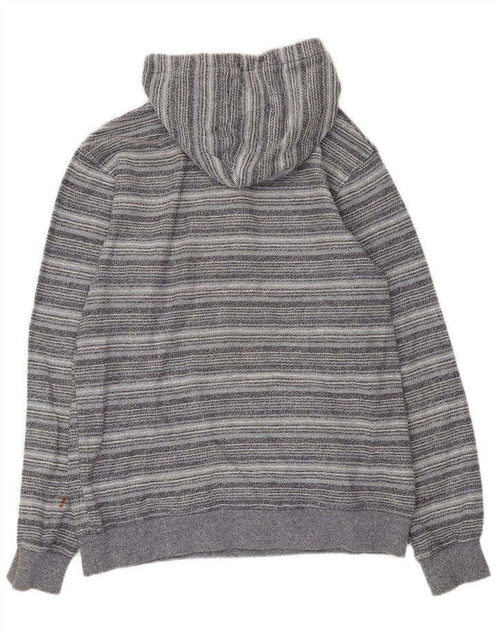 Rip Curl Damen Pullover Pullover UK 14 Large Grau Nadelstreifen