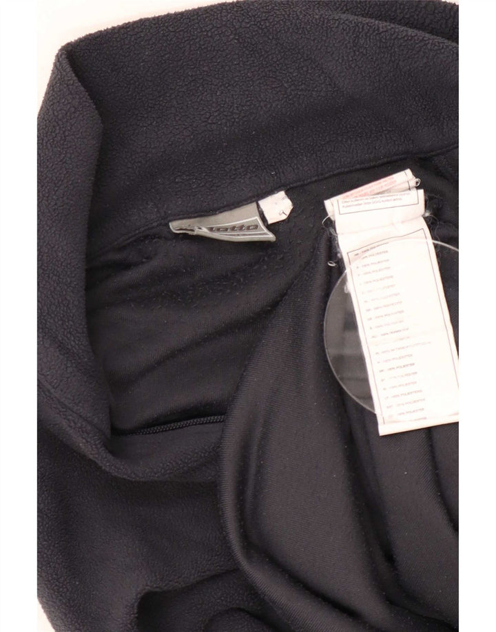 Lotto Herren-Fleecepullover mit Reißverschluss am Hals, groß, marineblaues Polyester
