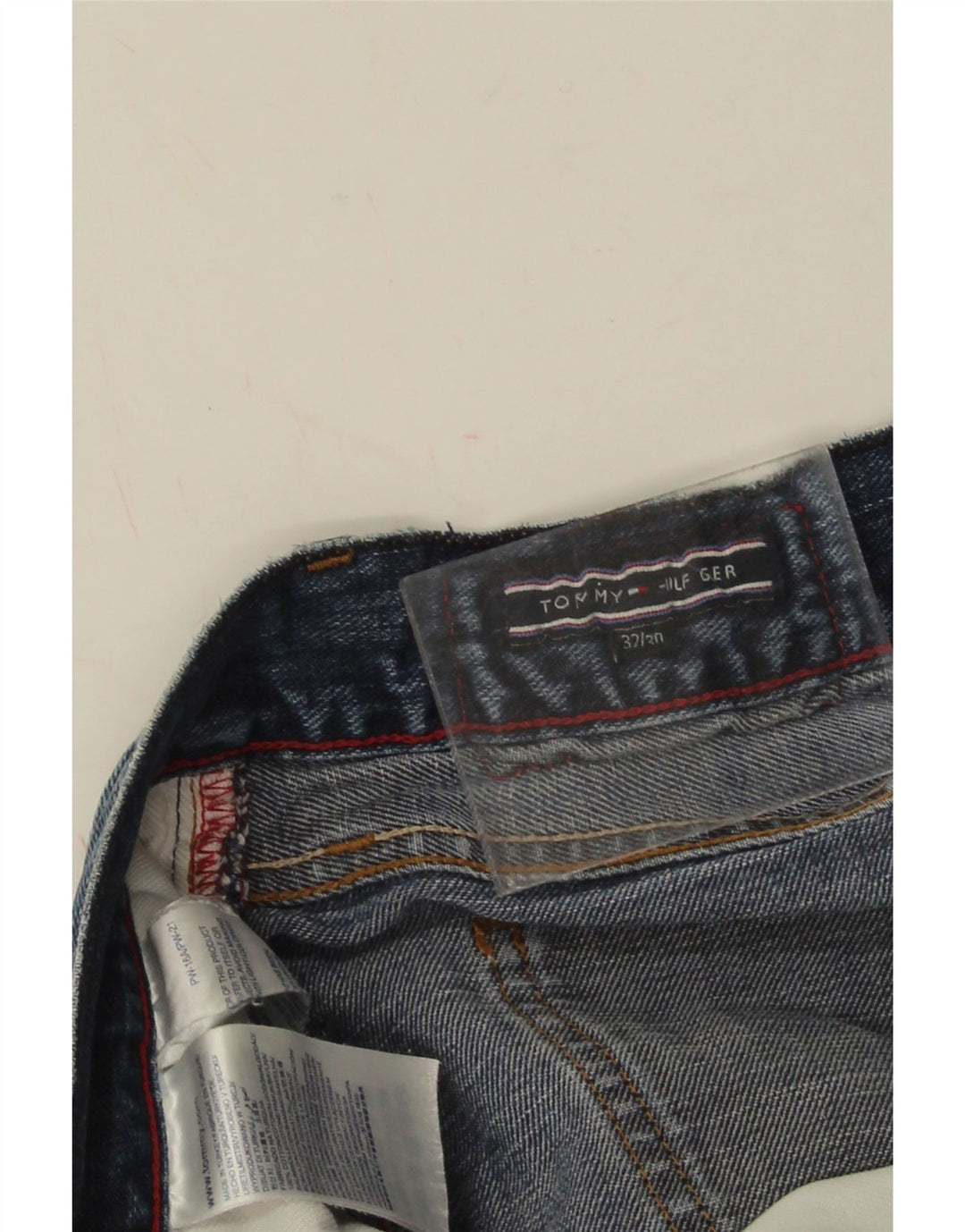 Tommy Hilfiger Damen Straight Jeans W32 L30 Blaue Baumwolle