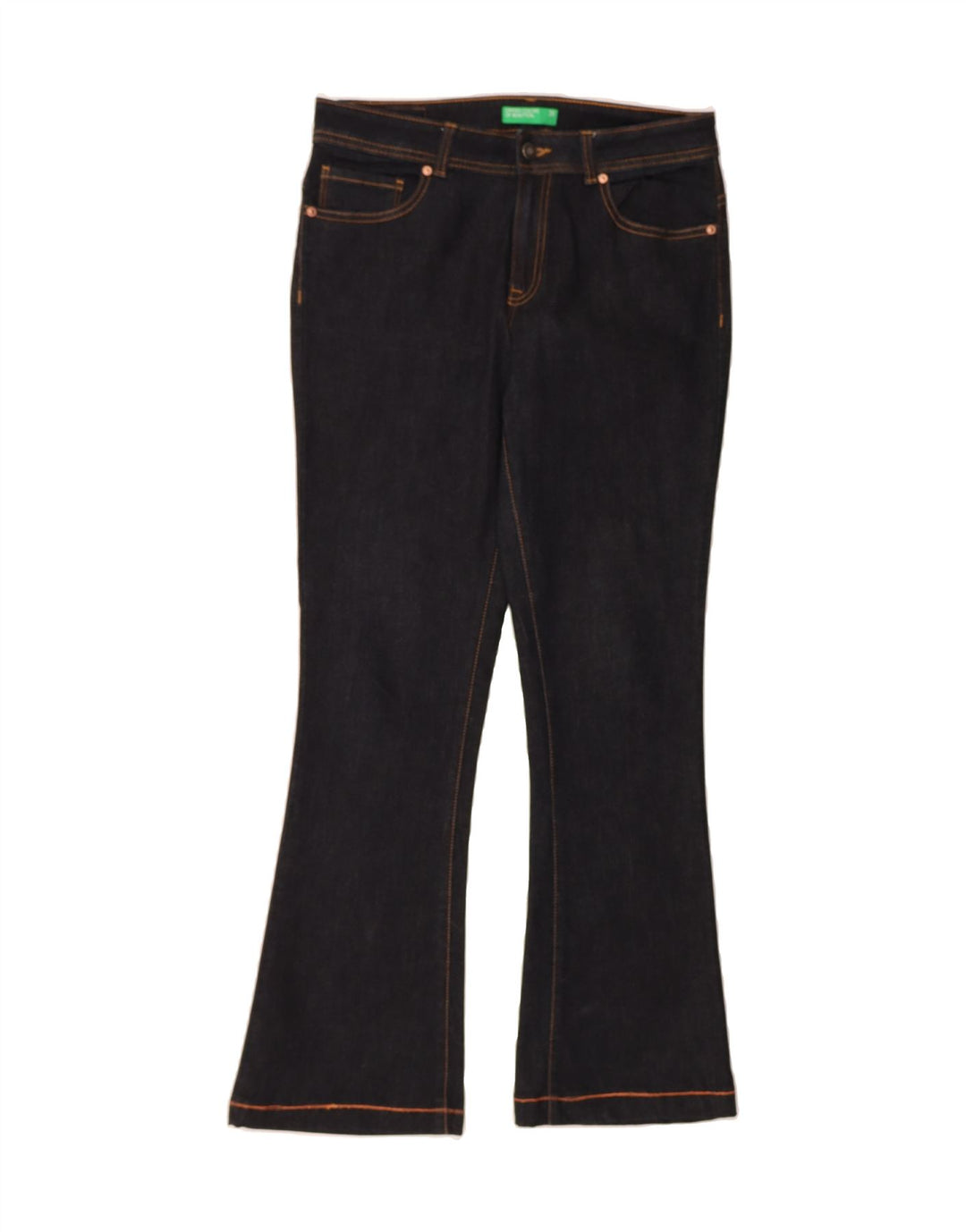 BENETTON Womens Bootcut Jeans W31 L29 Navy Blue Vintage Benetton and Second-Hand Benetton from Messina Hembry 