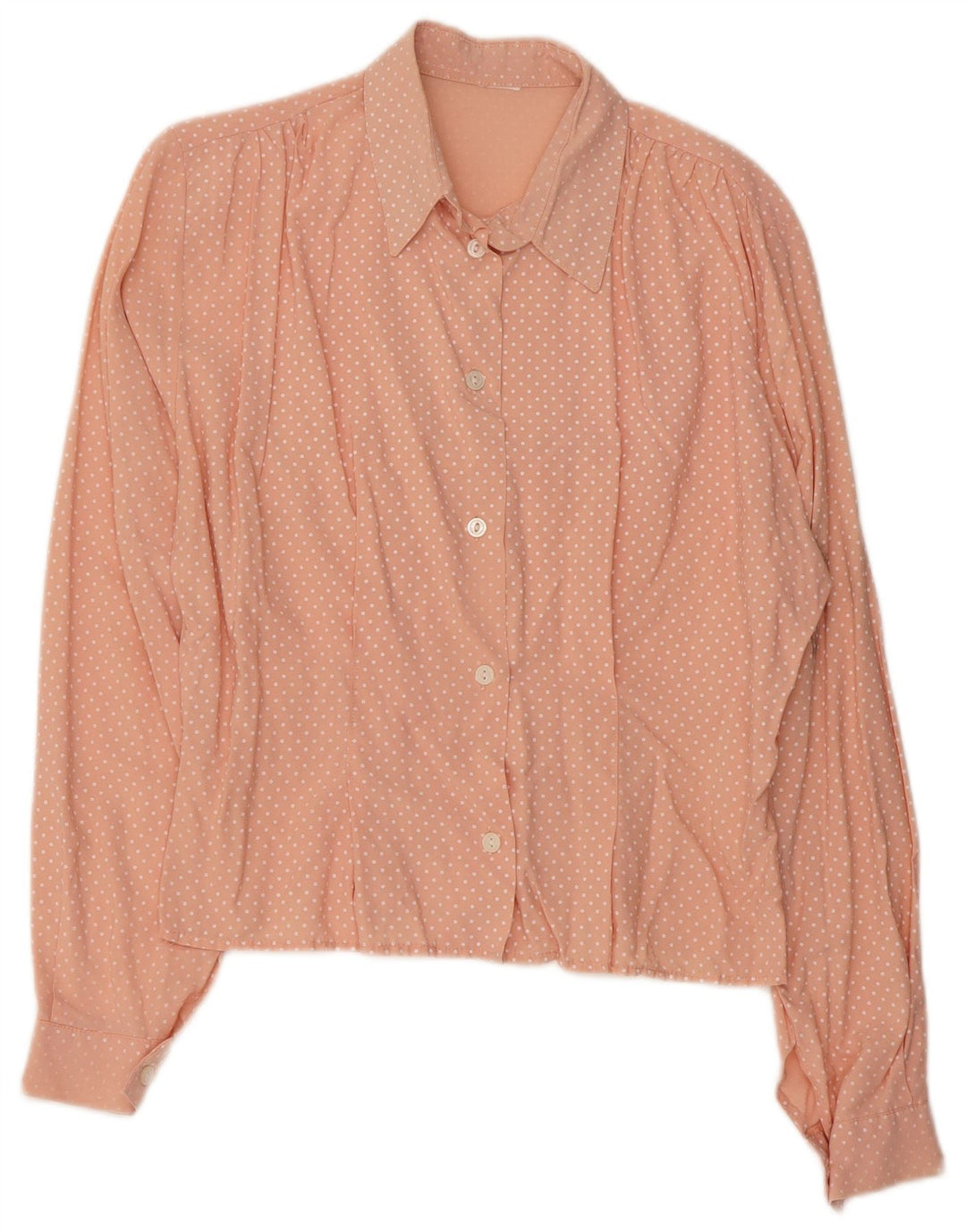 Vintage Damen-Hemd UK 16, groß, rosa gefleckt